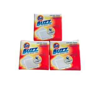 Tide BUZZ Ultrasonic Stain Catcher‎ Pads 5 Boxes 2 Refill Packs Cleaner